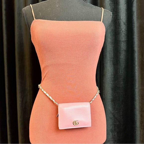 GUCCI Marmont Leather mini wallet bum bag or crossbody with chain and du… - Picture 2 of 16